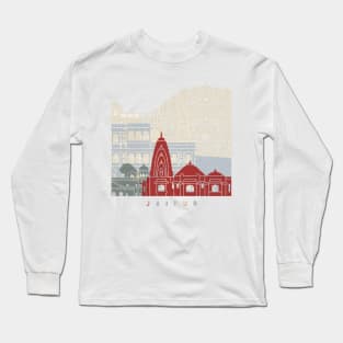 Jaipur skyline poster Long Sleeve T-Shirt